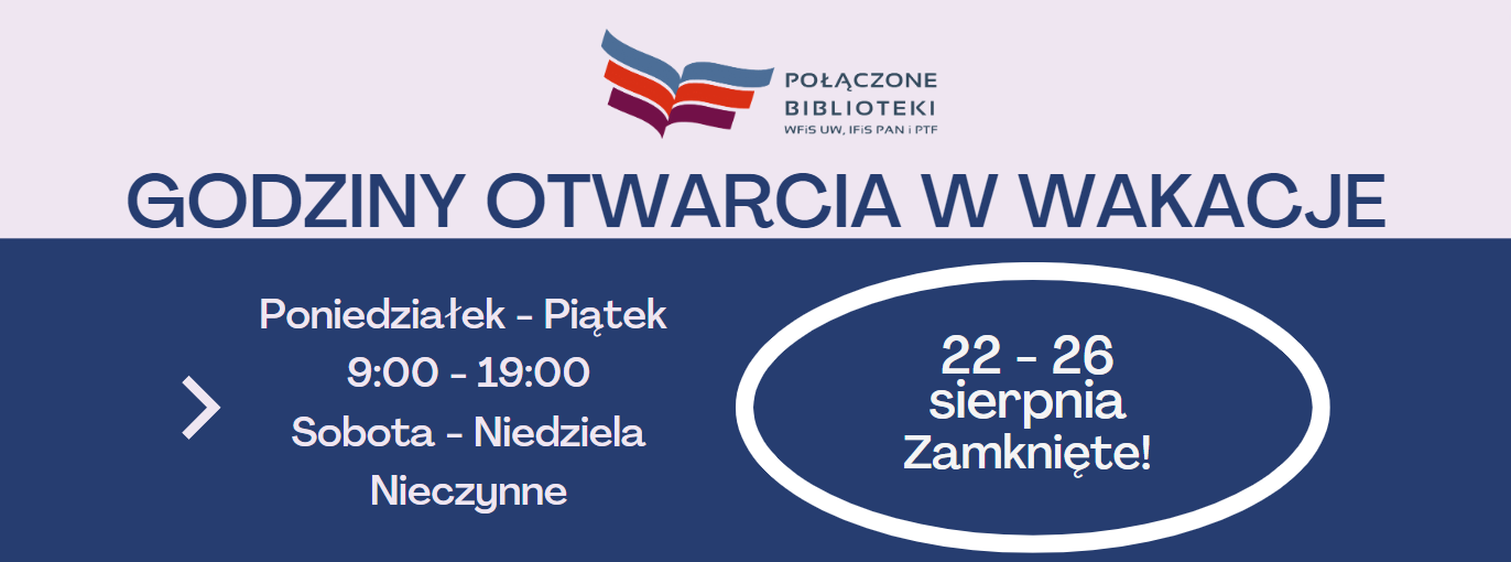 You are currently viewing Godziny otwarcia: wakacje 2022