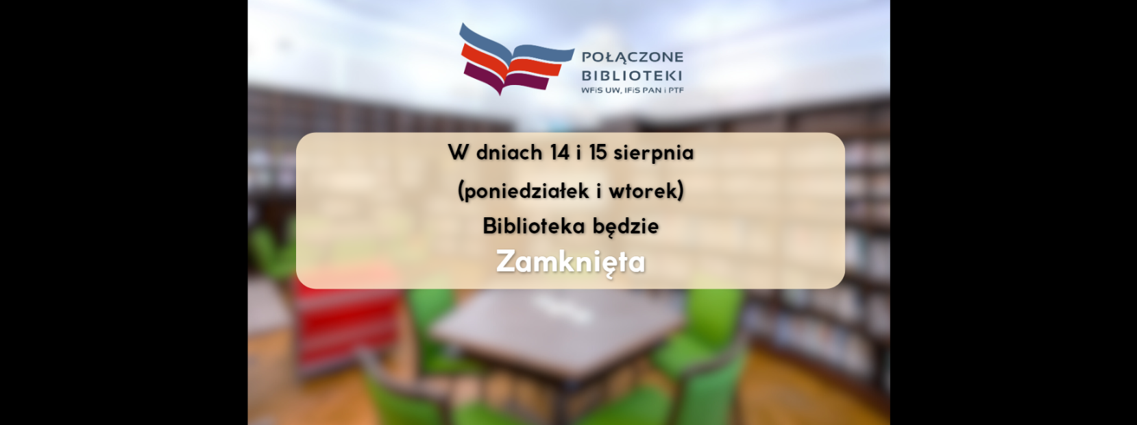 You are currently viewing Zamknięte – 14 i 15 sierpnia