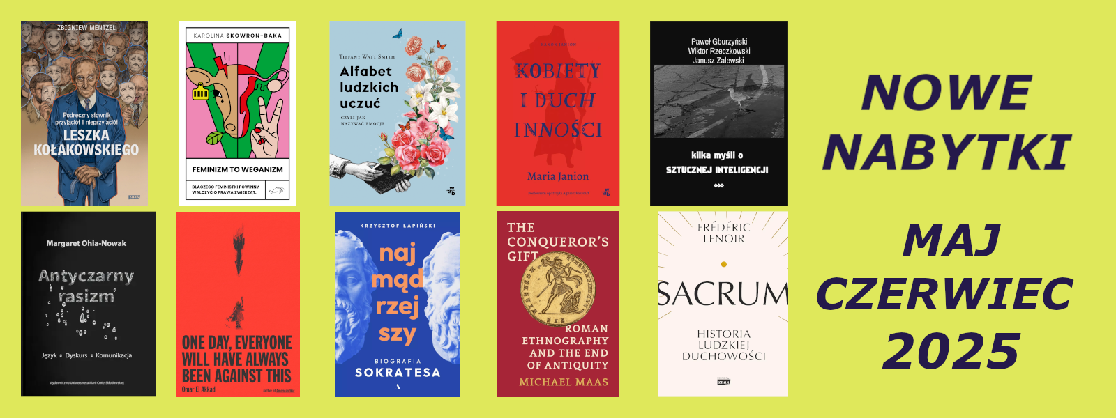 You are currently viewing Nowe nabytki biblioteki – maj, czerwiec 2025