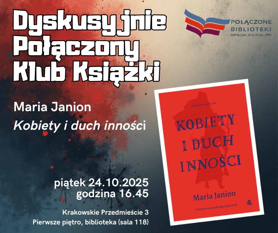 You are currently viewing Dyskusyjnie Połączony Klub Książki – Maria Janion, Kobiety i duch inności